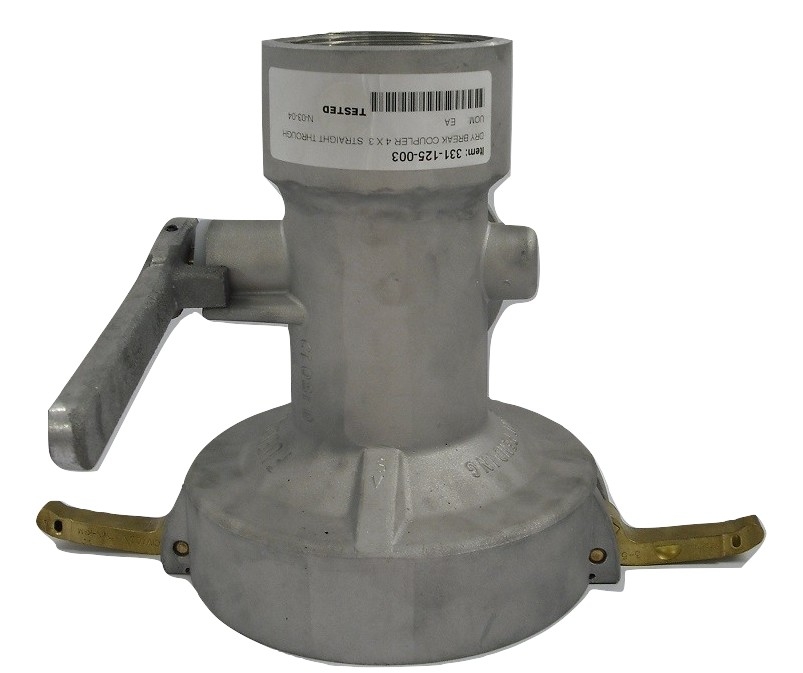 COUPLER 4 X 3 STRAIGHT DRY BREAK JUMPER HOSE<br>331-125-003